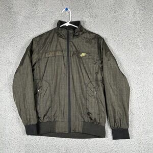 Nike‎ Jacket Mens XL Green Black Reversible Windbreaker 65X Board Performance